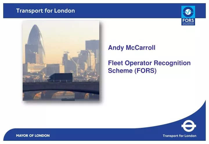 andy mccarroll fleet operator recognition scheme fors