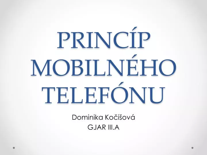 princ p mobiln ho telef nu