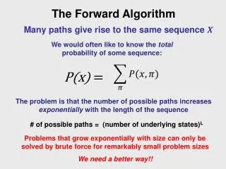 Many paths give rise to the same sequence X