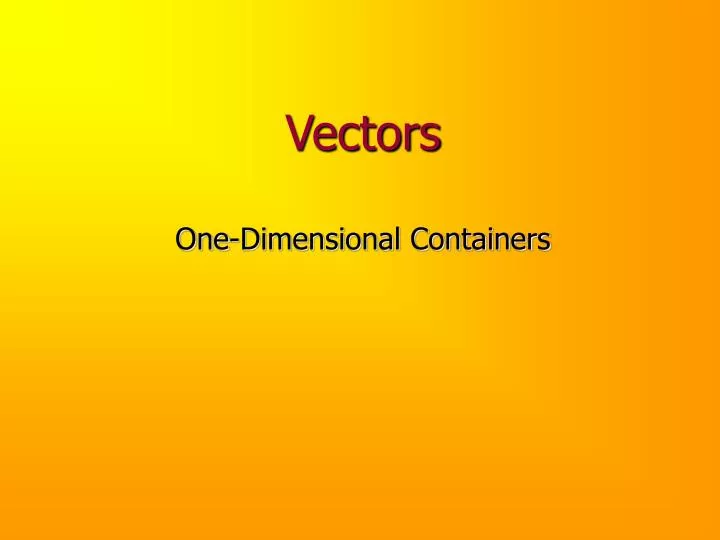 vectors