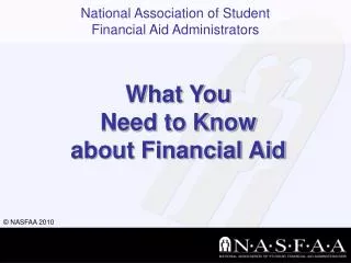 What You Need to Know about Financial Aid