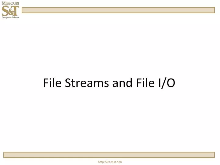 file streams and file i o