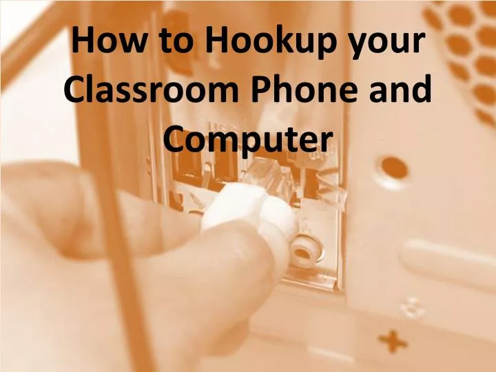 how to hookup your classroom phone and computer