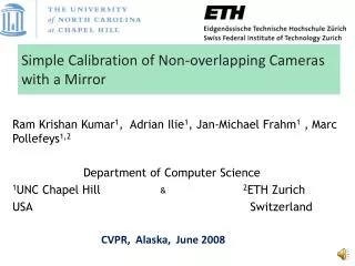 Simple Calibration of Non-overlapping Cameras with a Mirror
