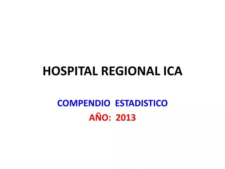 hospital regional ica