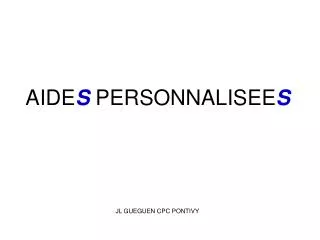 aide s personnalisee s