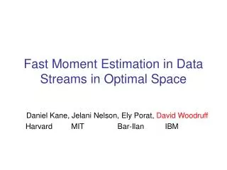 Fast Moment Estimation in Data Streams in Optimal Space