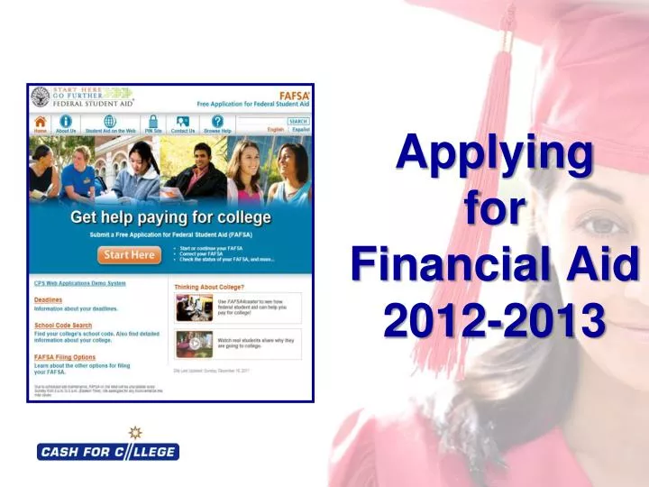 applying for financial aid 2012 2013