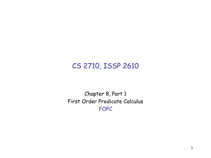 cs 2710 issp 2610