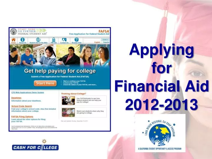 applying for financial aid 2012 2013