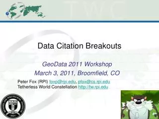 Data Citation Breakouts