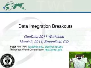 Data Integration Breakouts