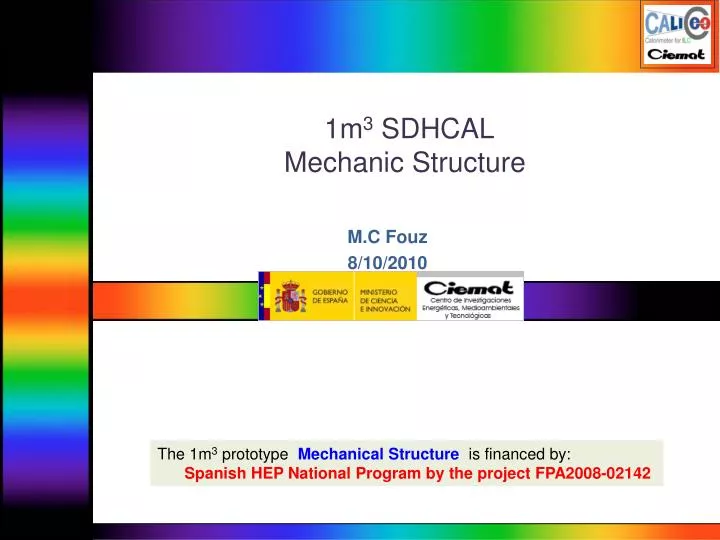 1m 3 sdhcal mechanic structure