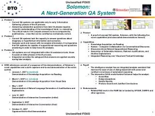 Solomon: A Next-Generation QA System
