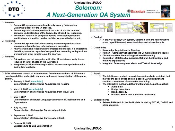 solomon a next generation qa system
