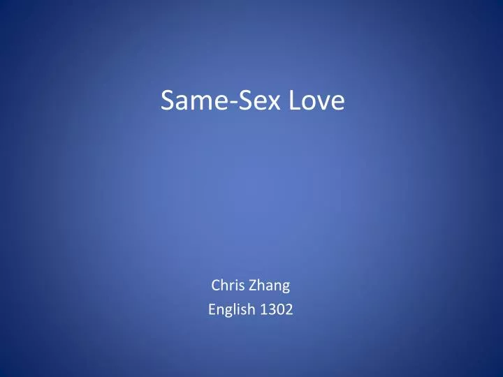 same sex love