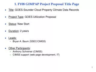 1 fy08 gimpap project proposal title page