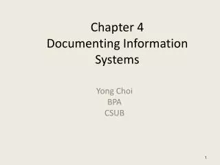Chapter 4 Documenting Information Systems