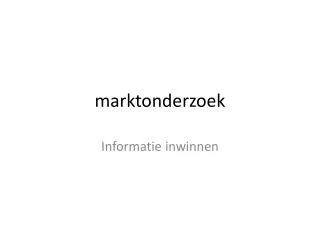 marktonderzoek