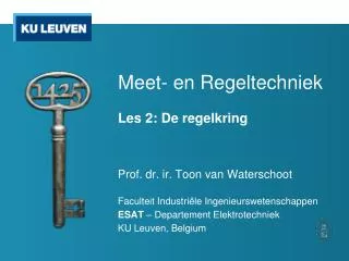meet en regeltechniek les 2 de regelkring