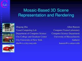 Mosaic-Based 3D Scene Representation and Rendering
