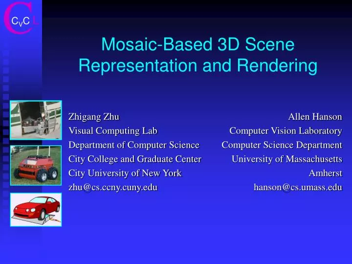 mosaic based 3d scene representation and rendering