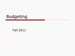 Budgeting - slide 1