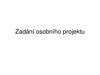 zad n osobn ho projektu