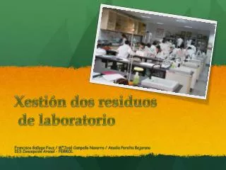 xesti n dos residuos de laboratorio