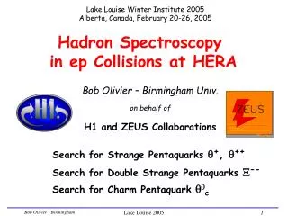 Hadron Spectroscopy in ep Collisions at HERA
