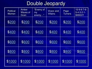 Double Jeopardy