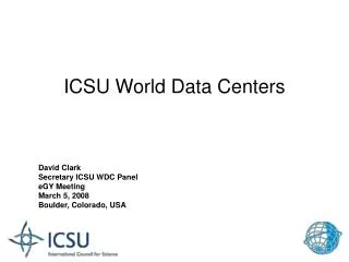 ICSU World Data Centers