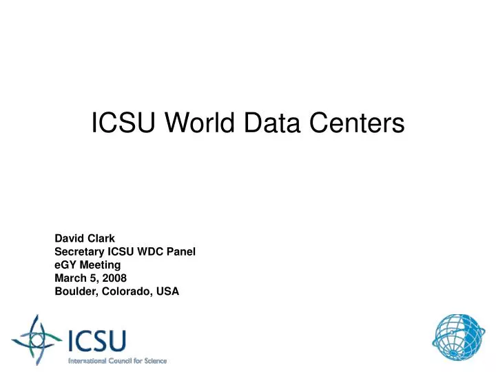 icsu world data centers