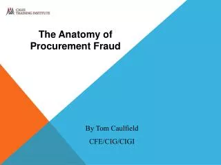 The Anatomy of Procurement Fraud