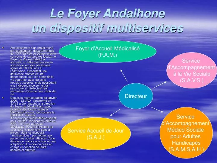 le foyer andalhone un dispositif multiservices