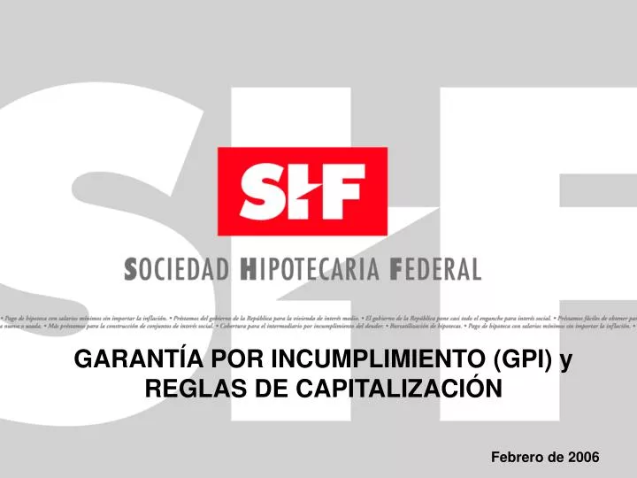 garant a por incumplimiento gpi y reglas de capitalizaci n