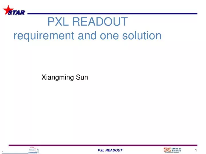 pxl readout requirement and one solution