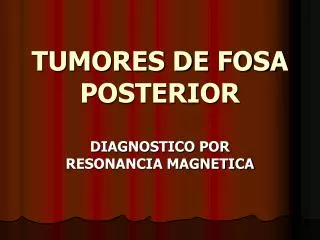 tumores de fosa posterior