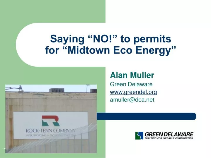 saying no to permits for midtown eco energy