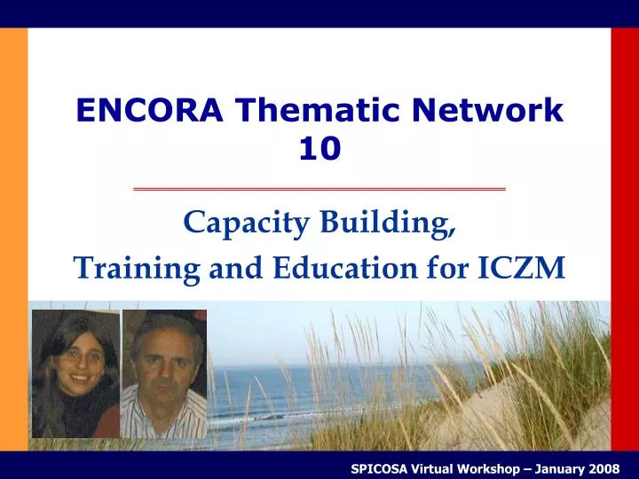 capacity building training and education for iczm