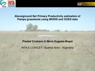 Aboveground Net Primary Productivity estimation of Pampa grasslands using MODIS and GOES data