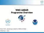 WMO AMDAR Programme Overview - slide 1