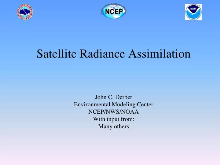 satellite radiance assimilation