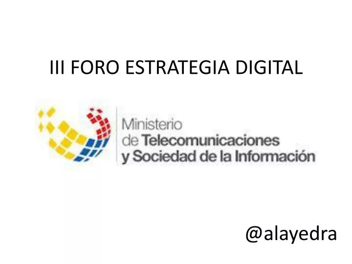 iii foro estrategia digital