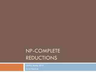 NP-Complete Reductions