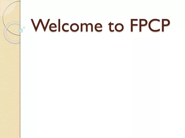 welcome to fpcp