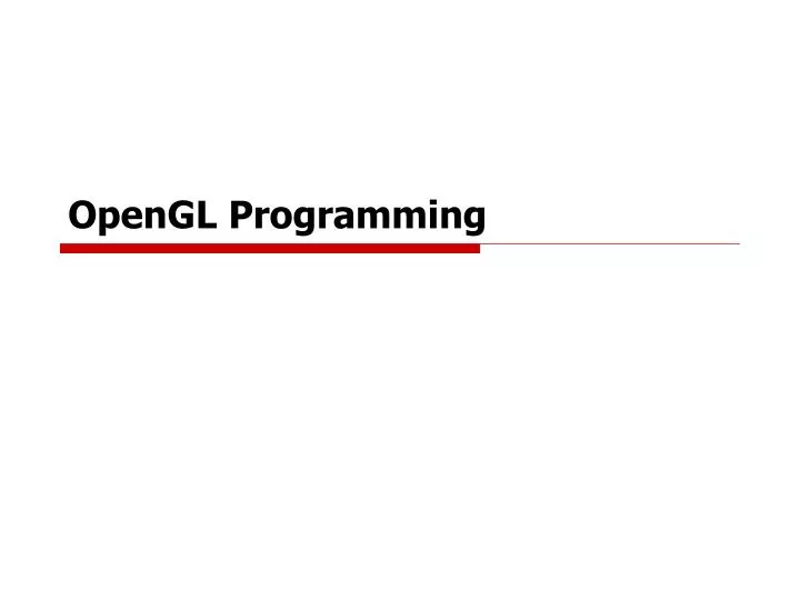 opengl programming