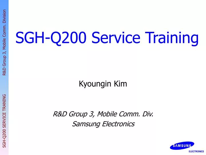 sgh q200 service training