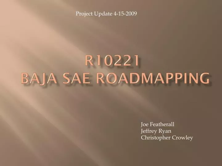 r10221 baja sae roadmapping