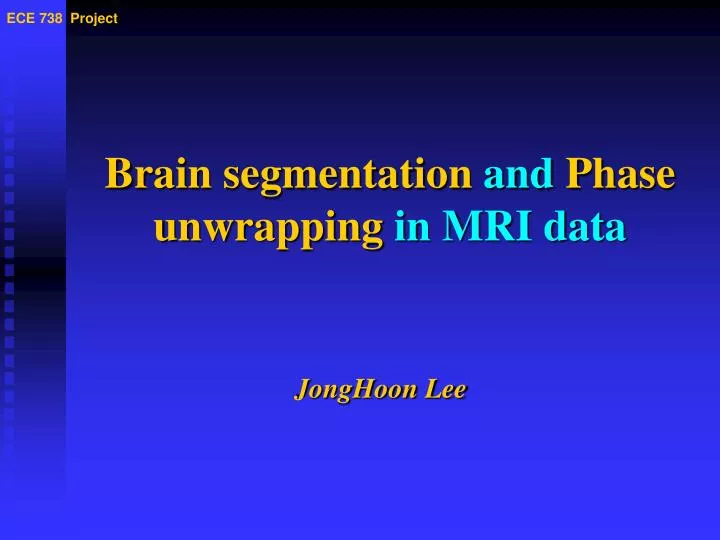 brain segmentation and phase unwrapping in mri data